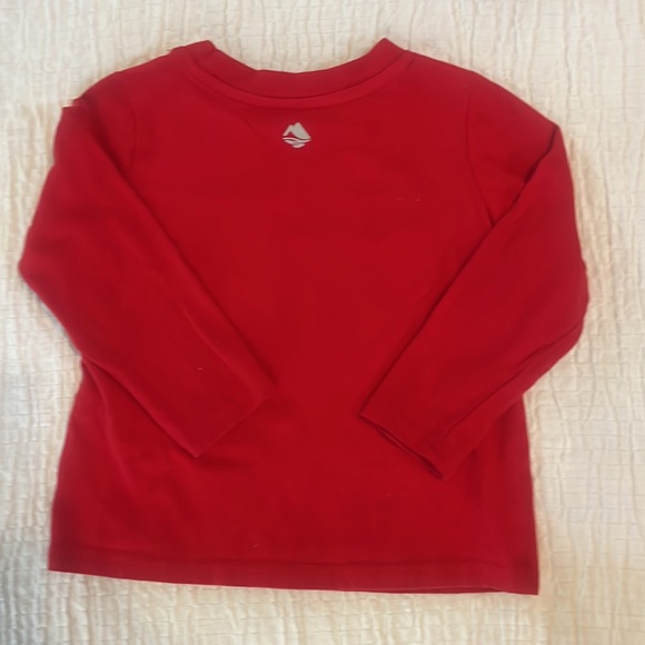 2T outfit set red long sleeve tee with deer gray pants and navy vest 3 piece set - Picture 5 of 8